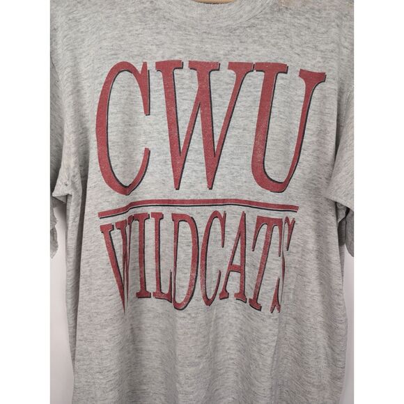 Vintage Central Washington University CWU Jerzees Shirt Mens XL Gray NCAA Sports - Picture 2 of 7